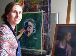 Studie naar model in twee sessies, olieverf. Life study after model. Oilpaint in two sessions.